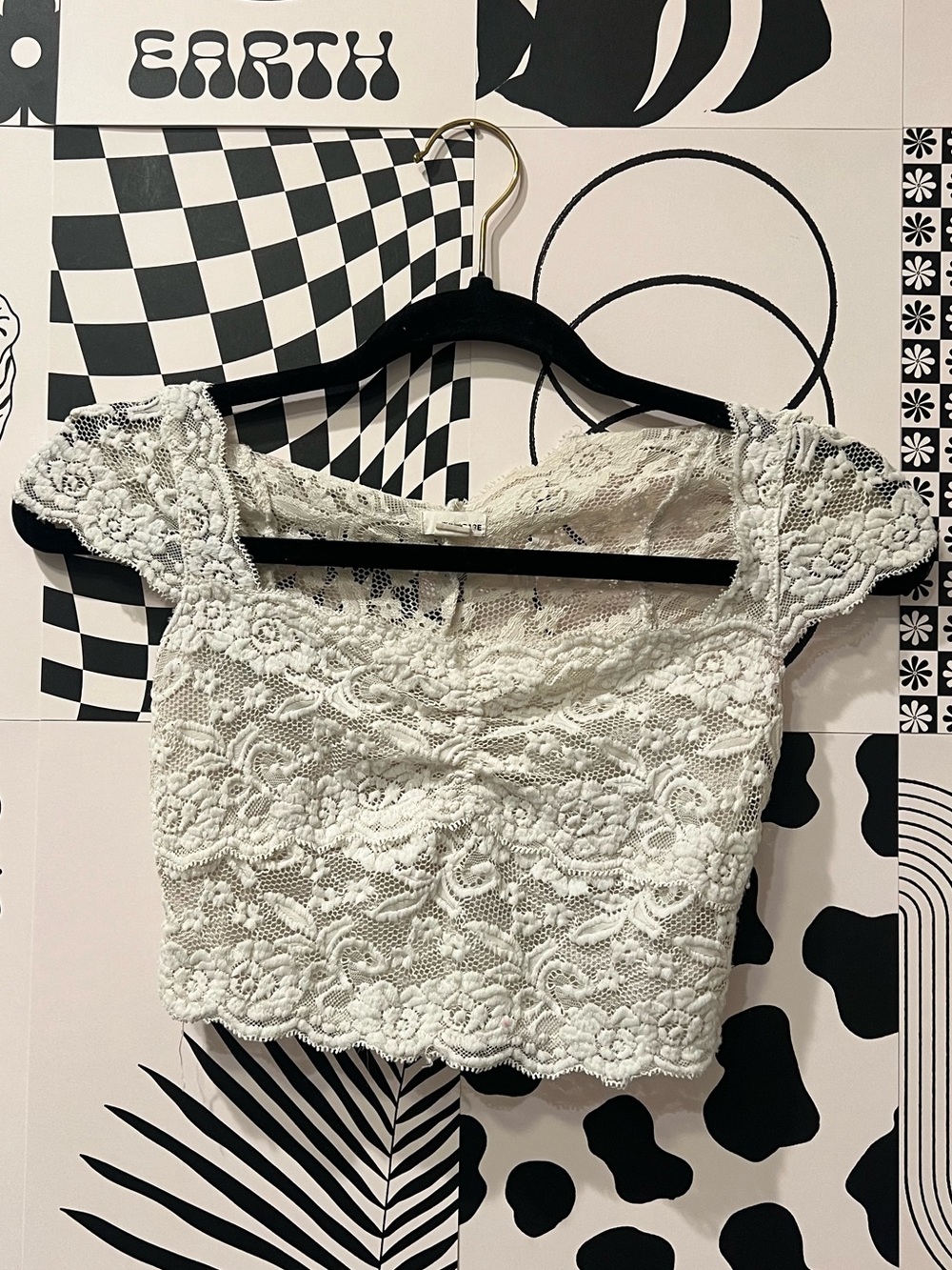 🤍Lace Cap Sleeve Top🤍